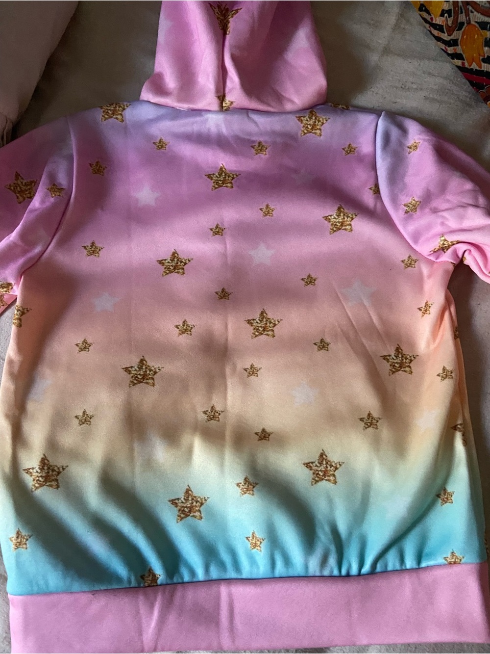Pink Star Print Pullover Top